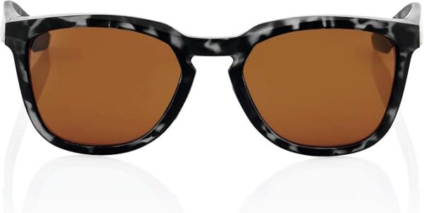 Gafas 100% Hudson Negro Mate Havana Lente bronce