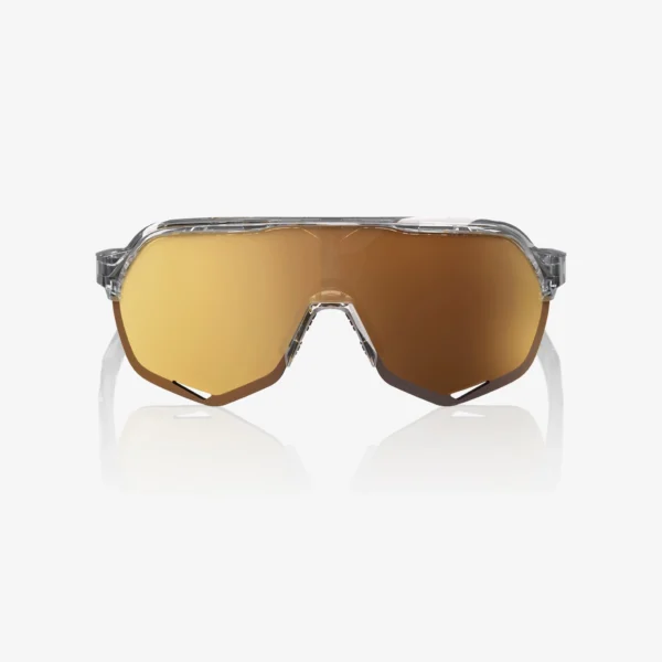 Gafas 100% S2 Gris Traslucido Lente Dorado Espejo - Imagen 2