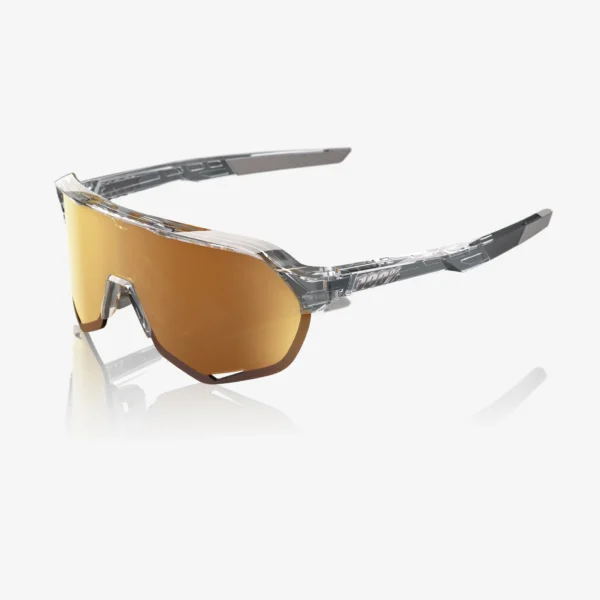 Gafas 100% S2 Gris Traslucido Lente Dorado Espejo