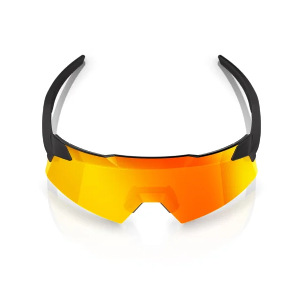 Gafas 100% Aerocraft Soft Tack Negra Lente Rojo Espejo - Imagen 2