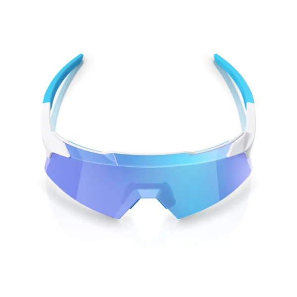 Gafas 100% Aerocraft Mate Blanca Lente Hiper Azul Espejo - Imagen 2