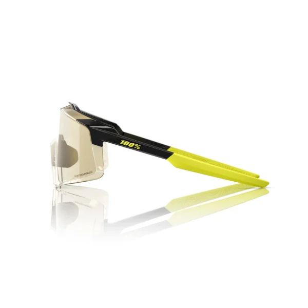 Gafas 100% Aerocraft Gloss Metallic Negra Lente Dorado Photochromic Espejo - Imagen 4