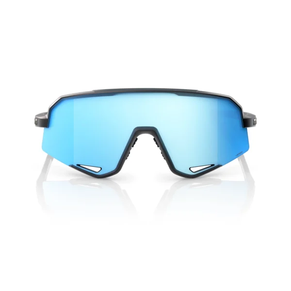Gafas 100% Slendale Mate Negra Lente Hiper Azul Espejo - Imagen 2