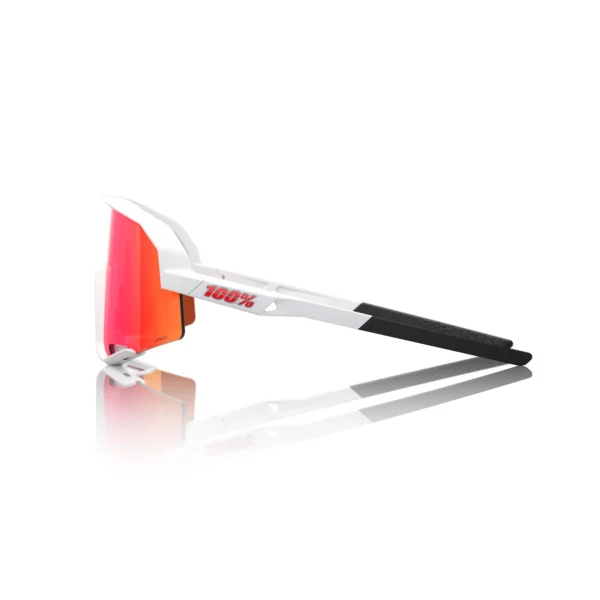 Gafas 100% Slendale Mate Blanca Lente Hiper Rojo Espejo - Imagen 4