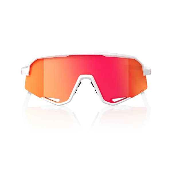 Gafas 100% Slendale Mate Blanca Lente Hiper Rojo Espejo - Imagen 2