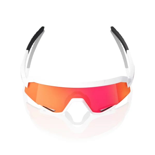 Gafas 100% Slendale Mate Blanca Lente Hiper Rojo Espejo - Imagen 3