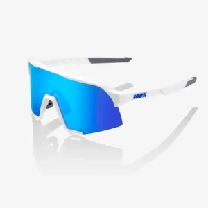 Gafas 100% S3 Blanco Mate Lente Hiper Azul Espejo