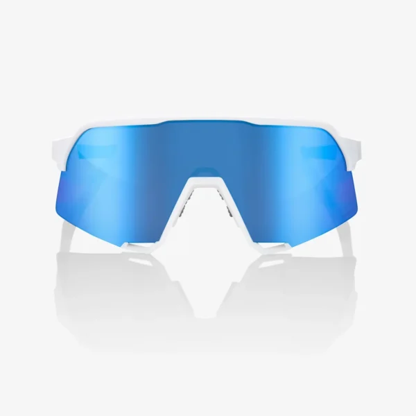 Gafas 100% S3 Blanco Mate Lente Hiper Azul Espejo - Imagen 3