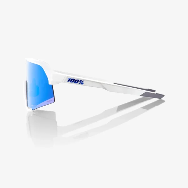Gafas 100% S3 Blanco Mate Lente Hiper Azul Espejo - Imagen 2