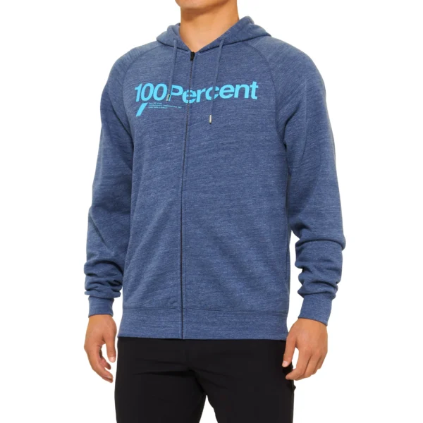 Hoodie 100% Kerv Zip Navy Talla L