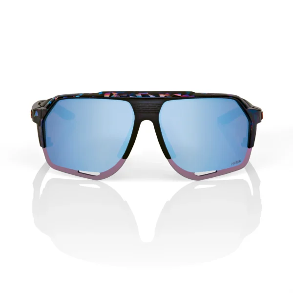 Gafas 100% Norvik Negro Holographic Lente Hiper Azul Espejo - Imagen 2
