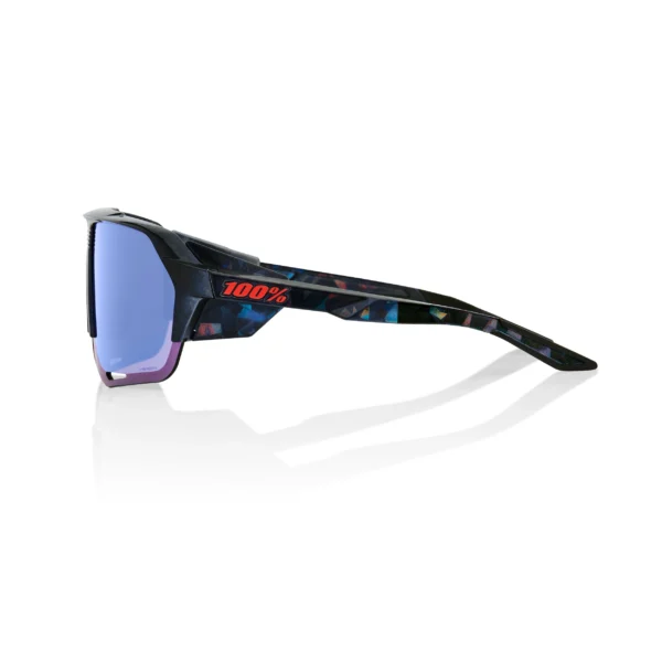 Gafas 100% Norvik Negro Holographic Lente Hiper Azul Espejo - Imagen 3