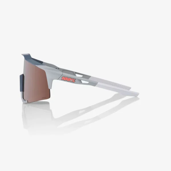 Gafas 100% Speedcraft Soft Tact Gris Stone Lente Hiper Crimson Silver Espejo - Imagen 3