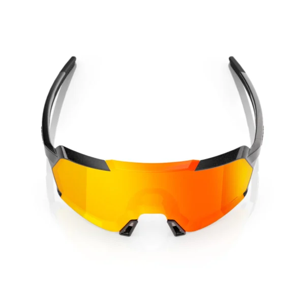 Gafas 100% Korbin Negro Metalico Lente Hiper Rojo Espejo - Imagen 2