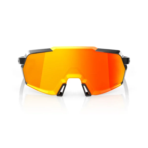 Gafas 100% Korbin Negro Metalico Lente Hiper Rojo Espejo - Imagen 3