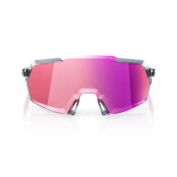 Gafas 100% Korbin Gris Traslucido Lente Purpura Espejo - Imagen 3