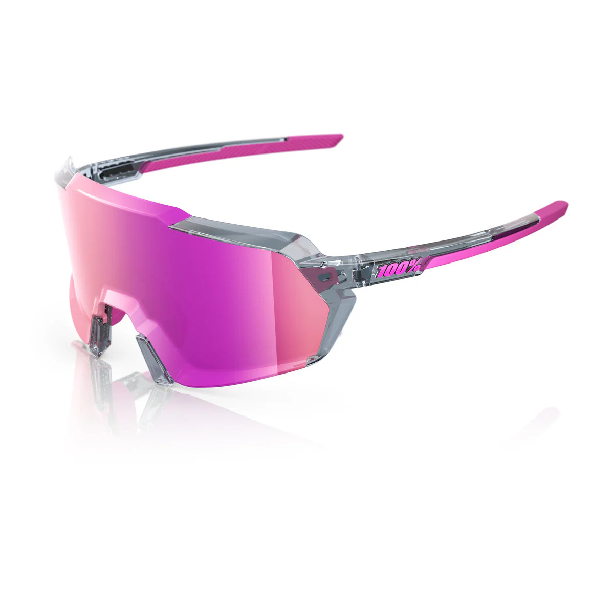 Gafas 100% Korbin Gris Traslucido Lente Purpura Espejo