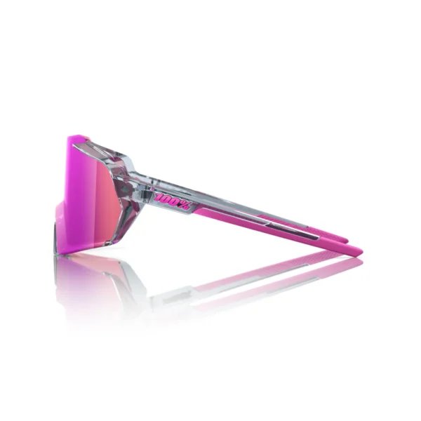 Gafas 100% Korbin Gris Traslucido Lente Purpura Espejo - Imagen 4