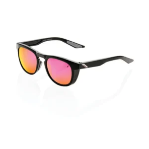 Gafas 100% Slent Negro Polished Lente Purpura Espejo