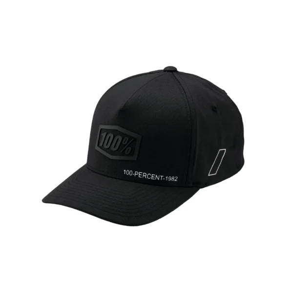 Gorra 100% Shadow Flexfit Negra Talla S/M
