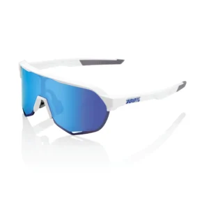 Gafas 100% S2 Blanco Mate Lente Hiper Azul Espejo