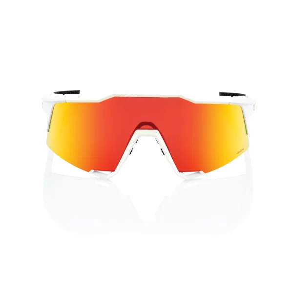 Gafas 100% Speedcraft Soft Tact Blanco Lente Hiper Rojo Espejo - Imagen 3