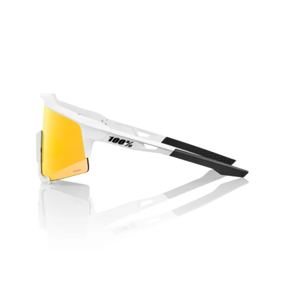 Gafas 100% Speedcraft Soft Tact Blanco Lente Hiper Rojo Espejo - Imagen 2