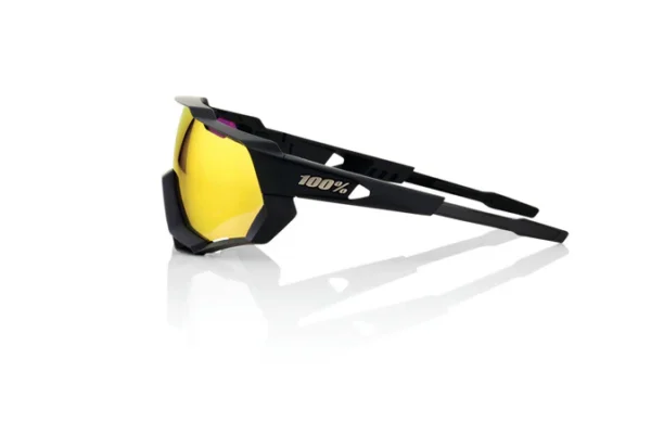 Gafas 100% Speedtrap Soft Tact Negro Lente Hiper Rojo Espejo - Imagen 3