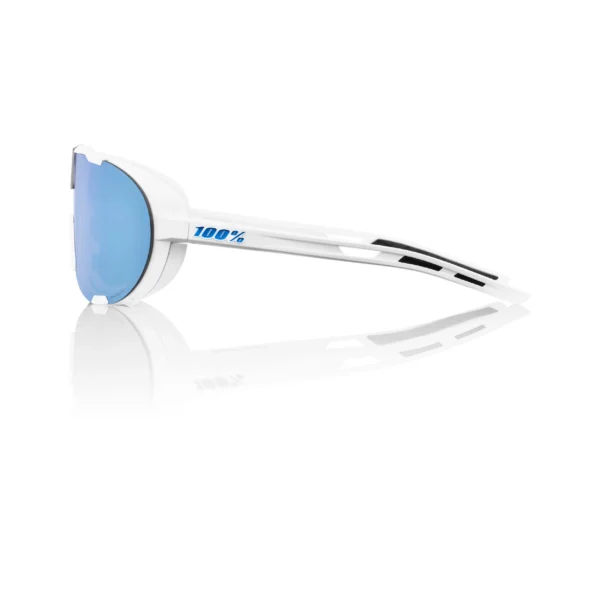 Gafas 100% Westcraft Soft Tact Blanca Lente Hiper Azul Espejo - Imagen 3