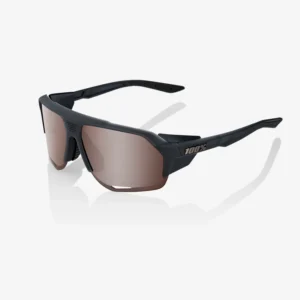 Gafas 100% Norvik Soft Tact Negro Crystal Lente Hiper Crimson Silver Espejo