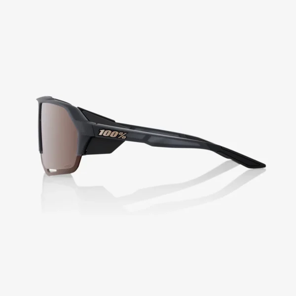 Gafas 100% Norvik Soft Tact Negro Crystal Lente Hiper Crimson Silver Espejo - Imagen 2