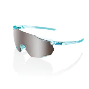 Gafas 100% Racetrap 3.0 Polished Traslucido Menta Lente Hiper Silver Espejo