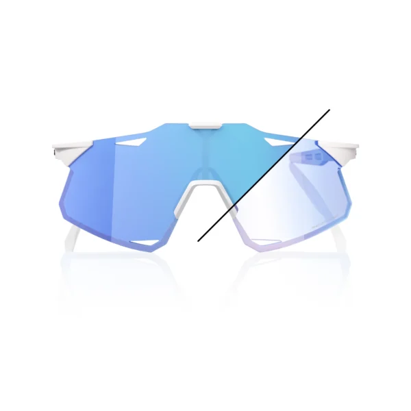 Gafas 100% Hypercraft Bastille LE Blanco Perla Lente Azul Espejo Fotocromatico - Imagen 4