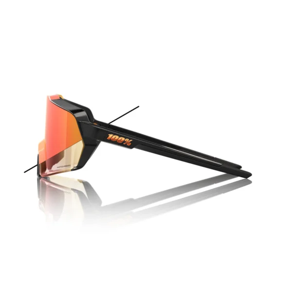 Gafas 100% Korbin Negro Metalico Lente Fotocromatico Naranja Espejo - Imagen 4