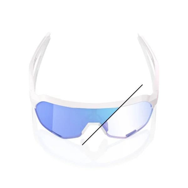 Gafas 100% S2 Bastille LE Blanco Perla Lente Azul Espejo Fotocromatico - Imagen 2