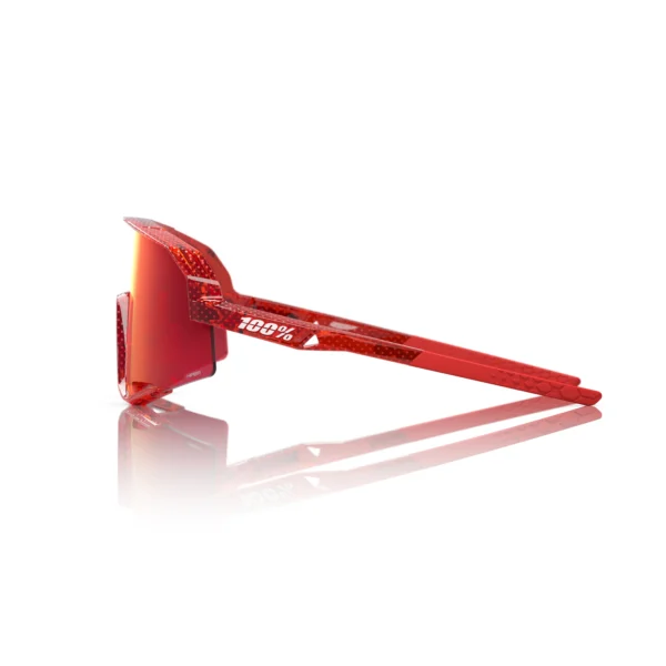 Gafas 100% Slendale Rojo Campari Traslucido Lente Hiper Rojo Fuego Espejo - Imagen 4