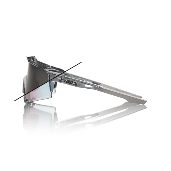 Gafas 100% Speedcraft Gris Polished Traslucido Lente Fotocromatico Dorado Rosa Espejo - Imagen 4