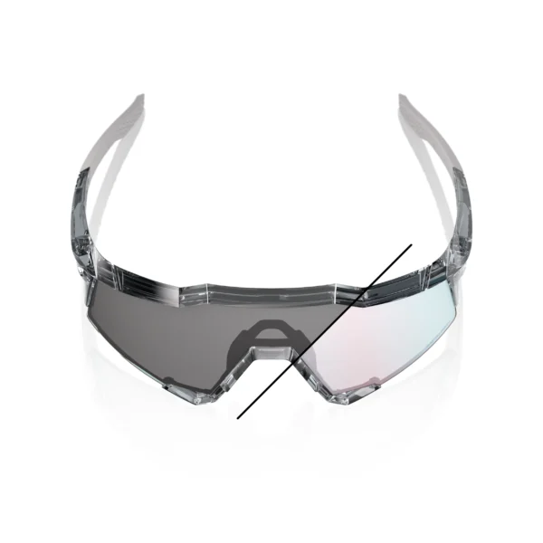 Gafas 100% Speedcraft Gris Polished Traslucido Lente Fotocromatico Dorado Rosa Espejo - Imagen 3