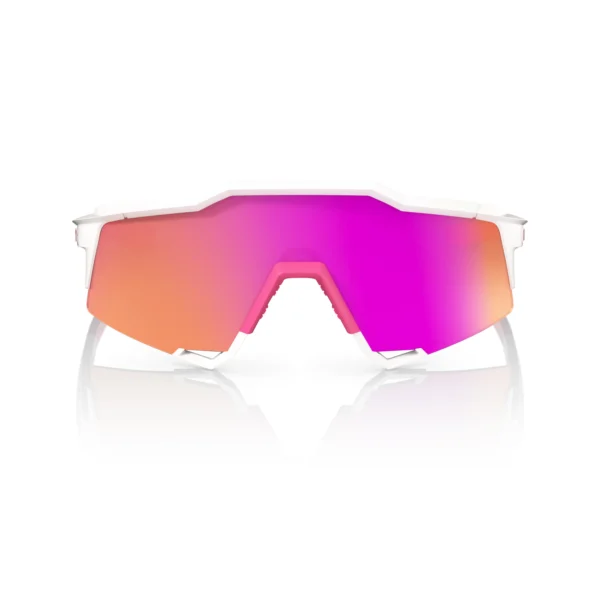 Gafas 100% Speedcraft Blanco/Rosa Mate Lente Hiper Vital Pink Espejo - Imagen 4