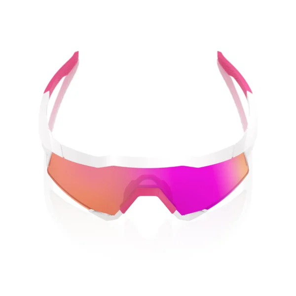 Gafas 100% Speedcraft Blanco/Rosa Mate Lente Hiper Vital Pink Espejo - Imagen 2