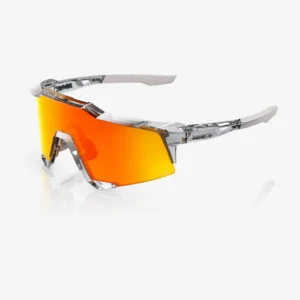 Gafas 100% Speedcraft Gris Traslucido Lente Hiper Rojo Espejo
