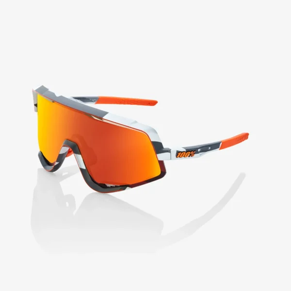 Gafas 100% Glendale Soft Tact Gris Camo Lente Hiper Rojo Espejo
